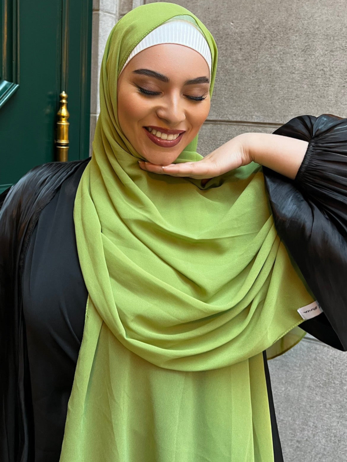 Chiffon hijab - Soft Lime